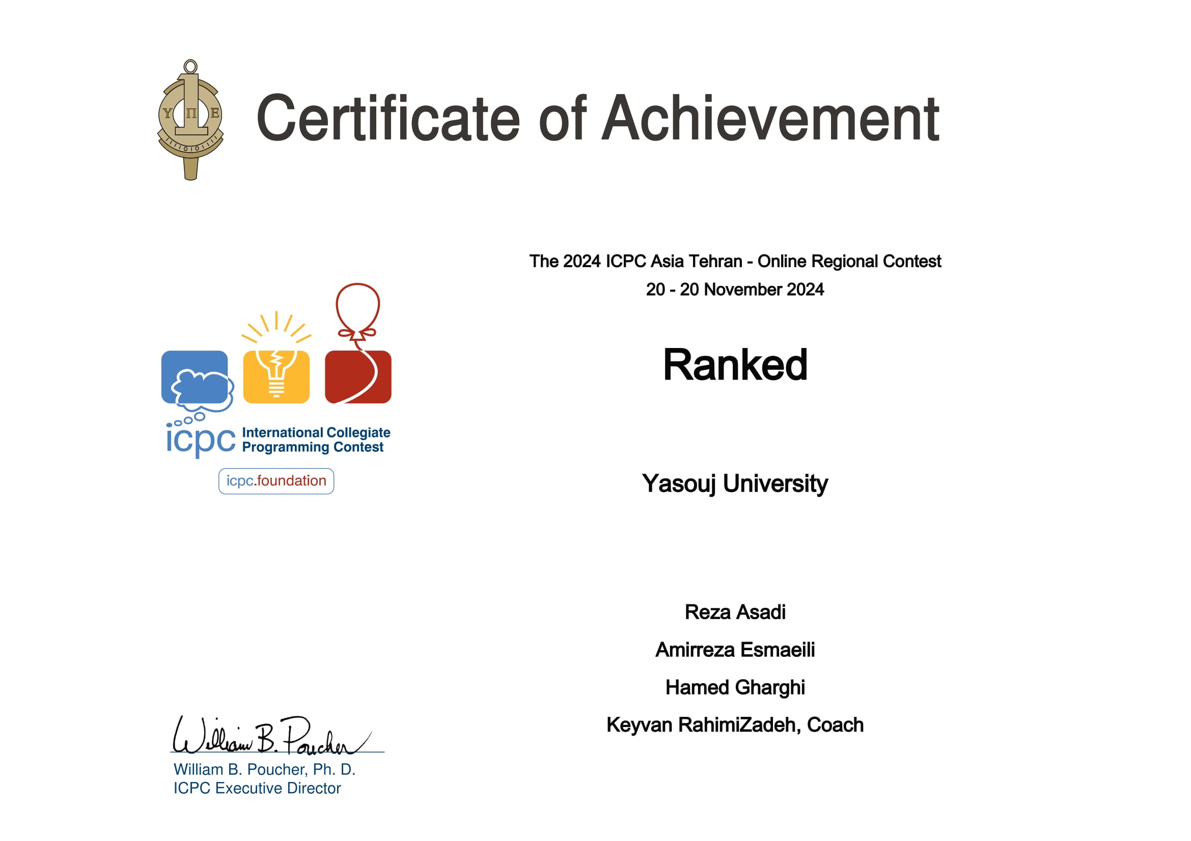 ICPC 2024 Result